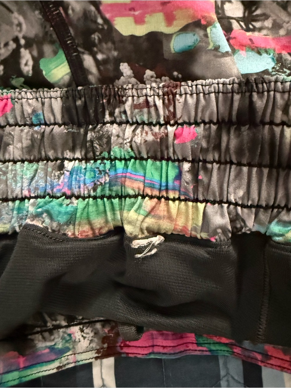 lululemon athletica Black Hotty Hot Shorts with Neon Multicolor Trim - Picture 5 of 5